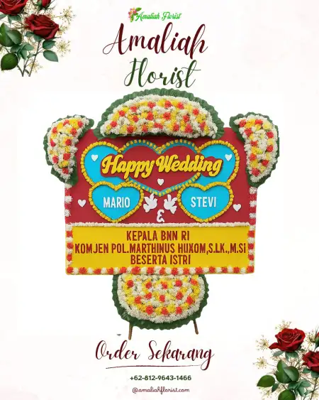 Papan Bunga Pernikahan Tuk